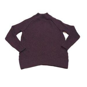 Sonoma Womens Sweater Sz M Purple Ribbed Pullover Turtleneck Winter Knit Warm